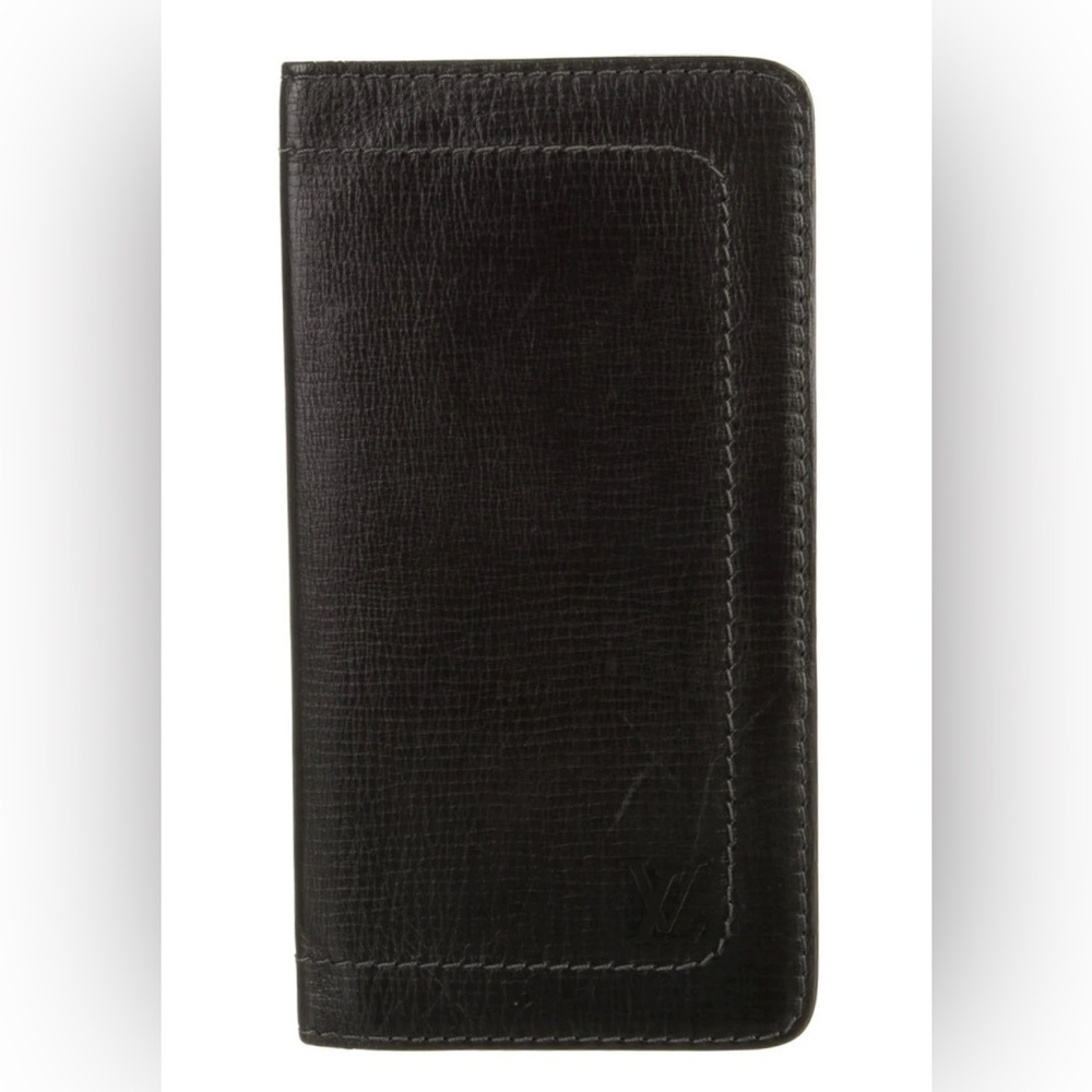 Louis Vuitton Porte Valeurs Cartes Brazza Black Pebbled Leather Wallet - Picture 6 of 11